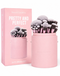 Beauty Creations Pretty and Perfect – 24-Piece Makeup Brush Set with Pink Storage Case